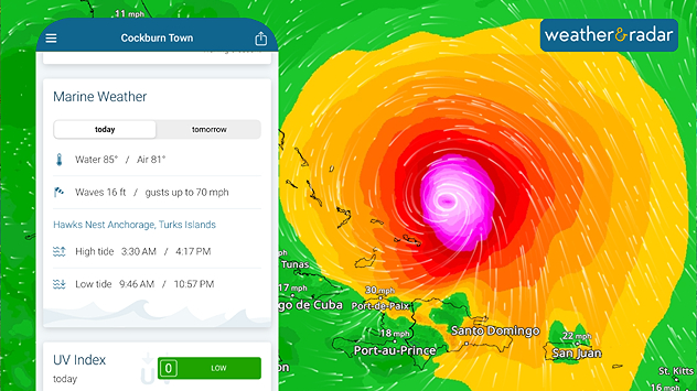 Check your Marine Weather forecast in the app to know the coastal conditions you'll be dealing with from Erin. 