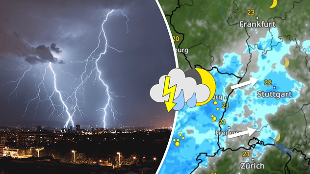 In Baden-Württemberg könnte die Nacht unruhig verlaufen.