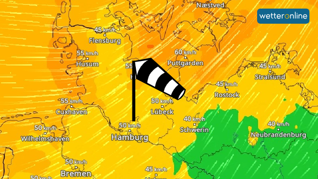 WindRadar für Freitagnachmittag
