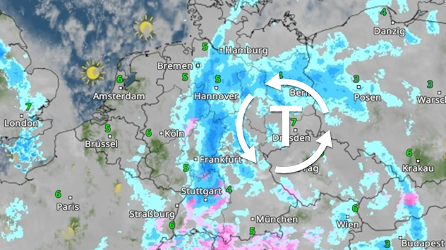 Bis Donnerstag dominieren Tiefdruckgebiete das Wetter.