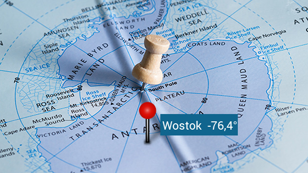Wostok auf der Antarktis