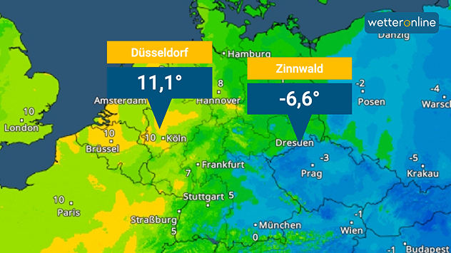 TemperaturRadar Tiefstwerte