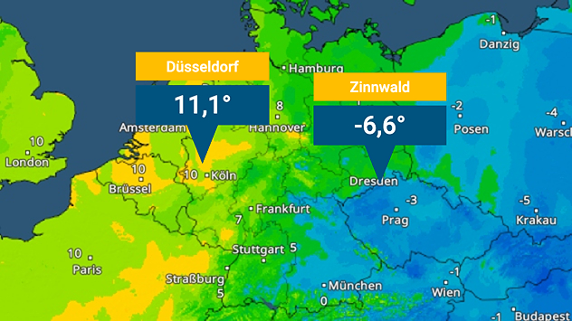 TemperaturRadar Tiefstwerte