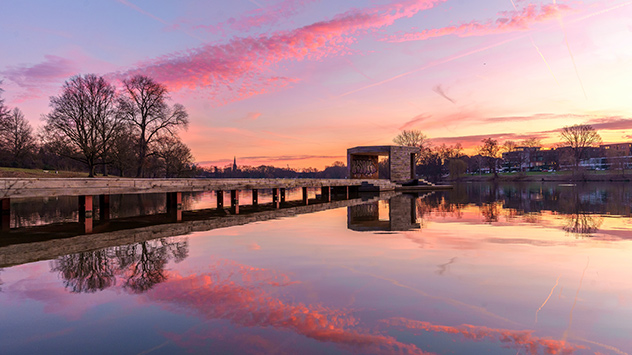 Pastellfarben am Morgenhimmel über Münster