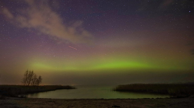 © Marion Schmidt Nachts kann man mit etwas Glück das seltene Polarlicht sehen.