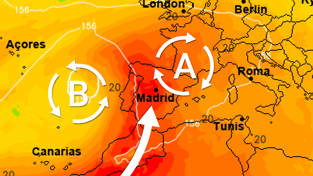 Una DANA situada frente a las costas de Portugal, favorecerá la circulación de vientos del sur que impulsarán una masa de aire cálida y seca hacia el país.&nbsp; En plena ola de calor, los 40 grados se extienden por España, especialmente en zonas del interior y deprimidas, donde será fácil sobrepasarlos.