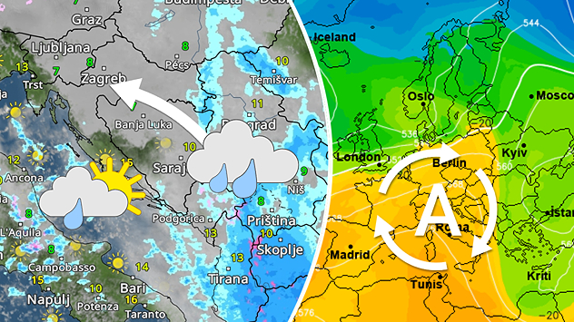 Bez sunčanih vijesti na kopnu. Kiša?