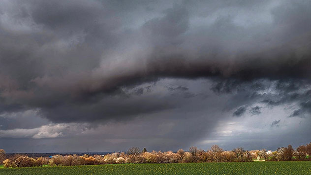 Aprilwetter Regenbögen Schauer 