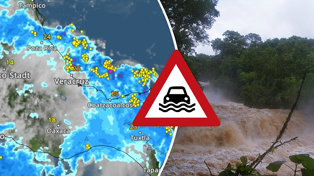 Flooding after storms in Mexico