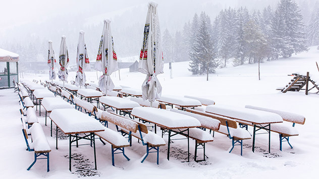 Wintereinbruch in den Alpen