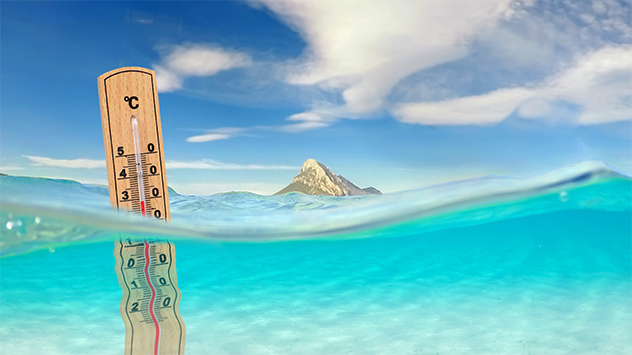 Die durchschnittliche Wassertemperatur unserer Ozeane ist für Anfang April sehr hoch.