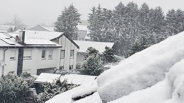 © Tobi Pe via WetterMelder Deutschland Schnee im bergischen Land