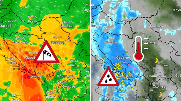 Promenljivo, toplije, vetrovito