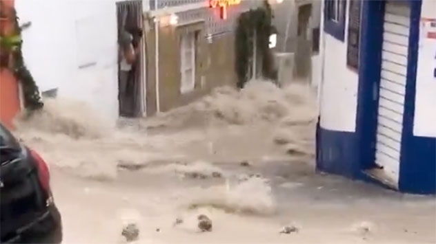 Albufeira Unwetter