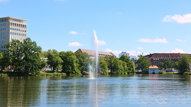 Sonniges Wetter in Kiel in Schleswig-Holstein