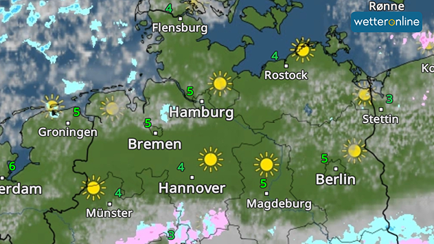 Zuletzt ein seltenes Bild: Ein freundliches WetterRadar im Norden.