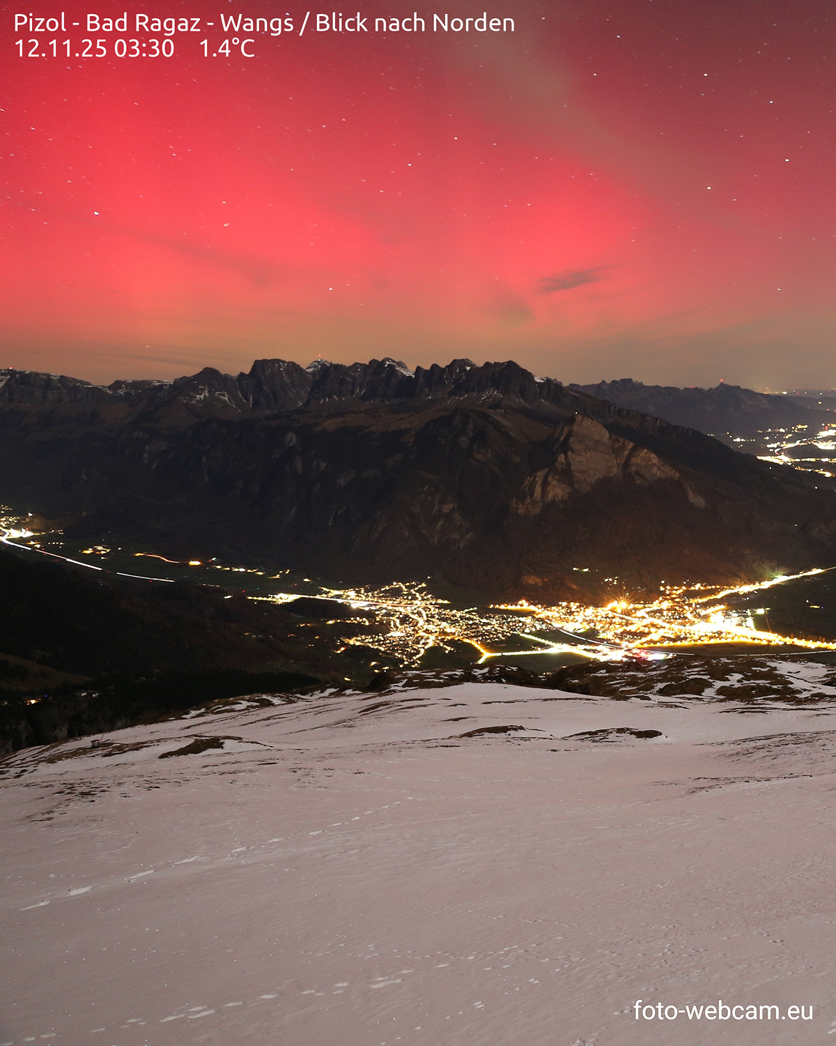 Aurores boréales en Suisse