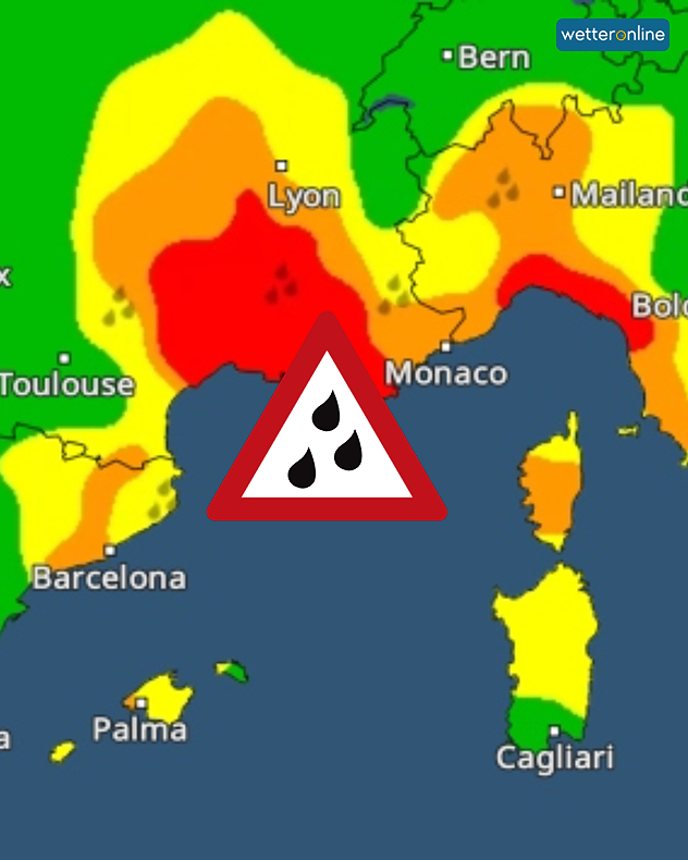Hay una alerta meteorológica por lluvias intensas en el sur de Francia.