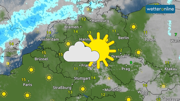 Die zweite Wochenhälfte beschert uns viel Sonne und teils über 15 Grad.