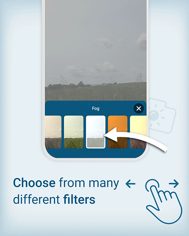 Add a filter to your video to fit the scene.