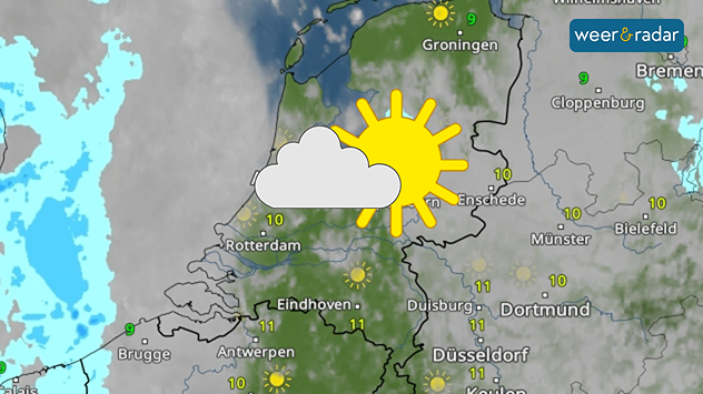 Zoindag wordt waarschijnlijk op de meeste plaatsen een vriendelijke en overwegend droge dag.
