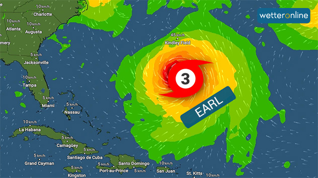 Hurrikan EARL im WindRadar