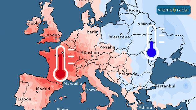 Odstupanje temperature u julu