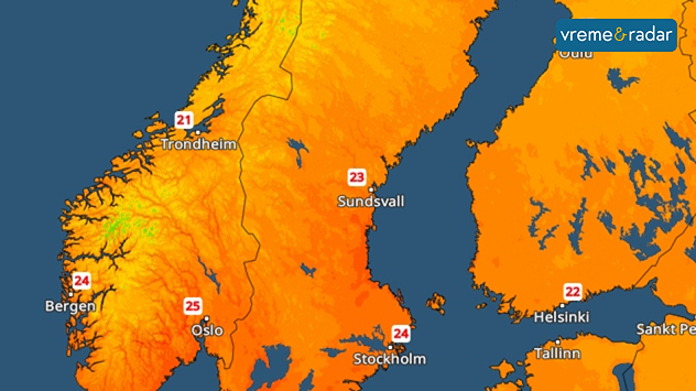 Temperatura u Skandinaviji