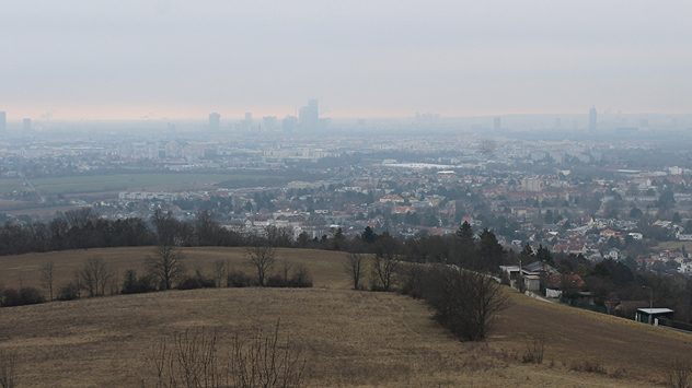 Das Webcambild zeigt Wien bei grauem Himmel. (c) foto-webcam.eu