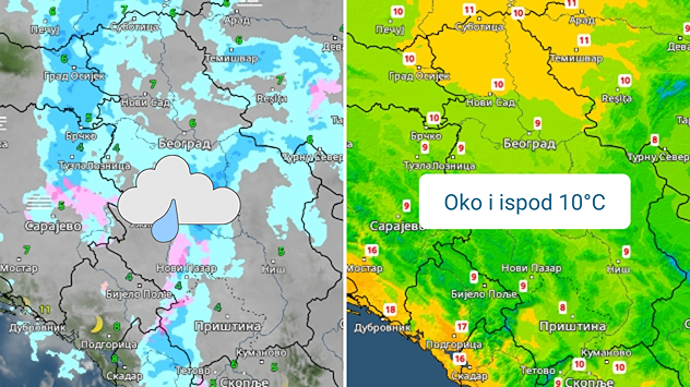 Vreme i temperatura za vikend