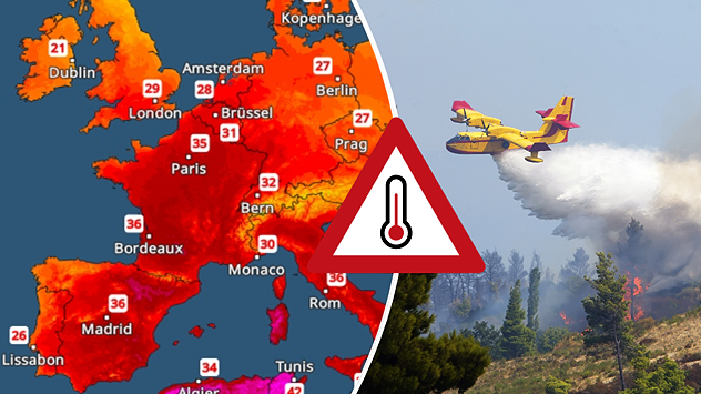 En algunas zonas de Europa, el calor sigue sin dar tregua. Para muchos países, ya es la tercera ola de calor del año. La sequía ya ha provocado incendios.