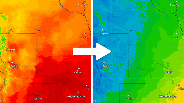 Extreme temperatuurdaling - Colorado: van 27 graden tot min 3 graden