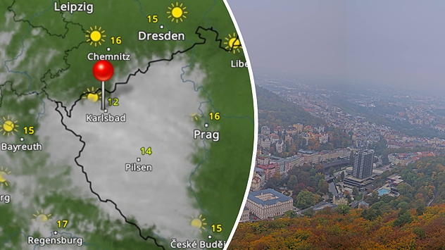 Hochnebeldecke im Böhmischen Becken