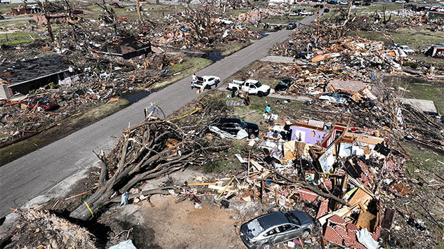 Ein Tornado hat am Sonntag in der Stadt Valley View im US-Bundesstaat Alabama gewütet.