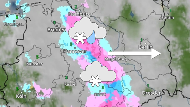 Schneeregen und Schnee in der Nacht zum Freitag