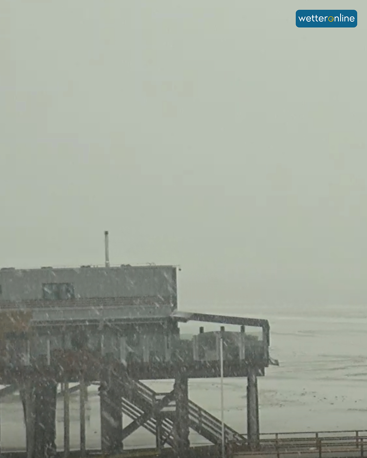 Schneefall in Sankt Peter-Ording