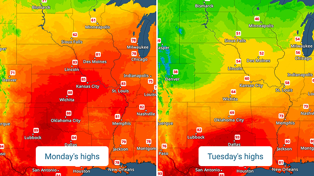 Big temperature changes