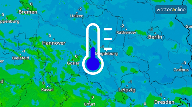 TemperaturRadar zeigt kalten Sonntagmorgen