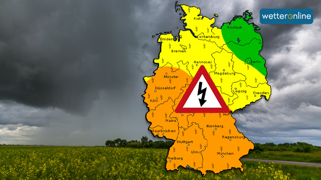 Unwetterwarnkarte 13. August 2024