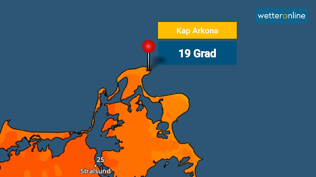TemperaturRadar zeigt 19 Grad auf Rügen