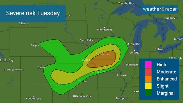 Tuesday's severe risk