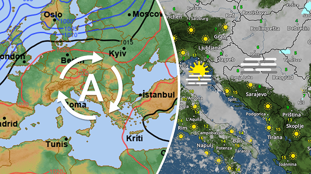 Sunce, ali neka mjesta u zagrljaju magle