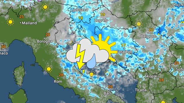 Weather radar Adriatic Sea