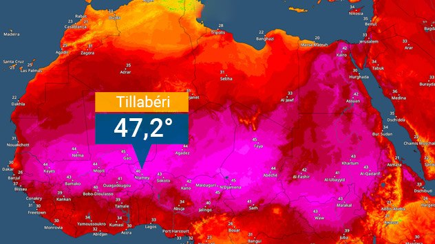 TemperaturRadar Afrika