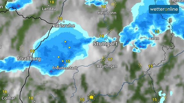 WetterRadar mit Gewitter