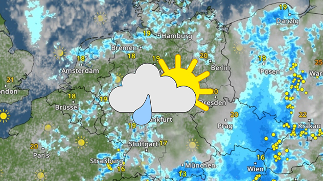 WetterRadar Dienstag