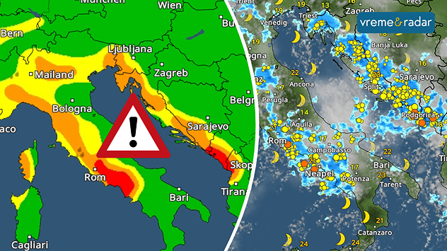 Vrlo nestabilno na Mediteranu