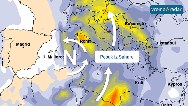 Ciklon i pesak iz Sahare