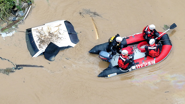 © dpa Wirbelsturm trifft Südkorea