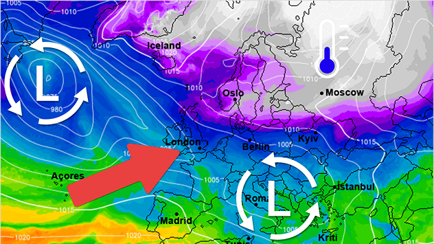 Eind van de week bouwt zich een enorm koudebastion op boven Noordwest-Rusland. Of een deel van deze kou ook ons land kan bereiken blijft echter zeer de vraag.